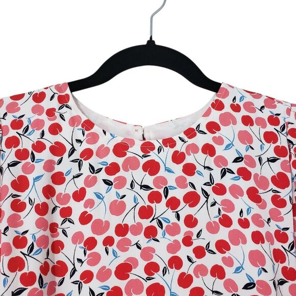 Loft Petite Cherry Balloon Sleeve Swing Dress - Picture 4 of 13